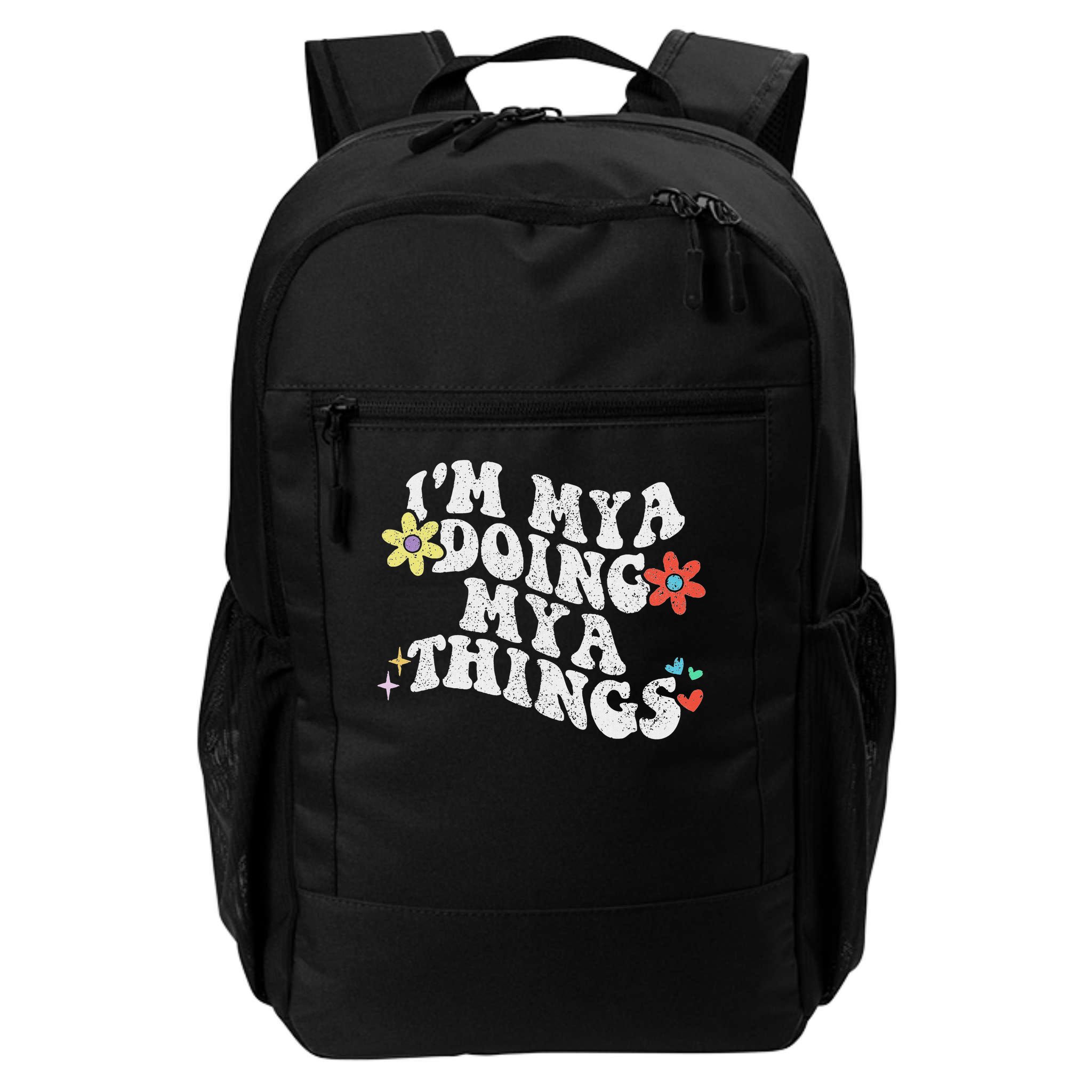 Retro Groovy Im Mya Doing Mya Things Funny Mother's Day Backpack