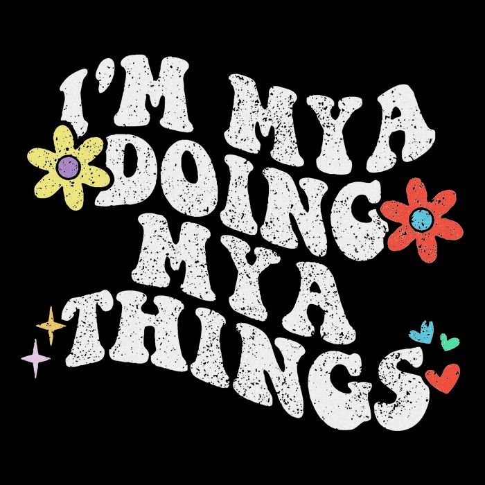 Retro Groovy Im Mya Doing Mya Things Funny Mother's Day Button