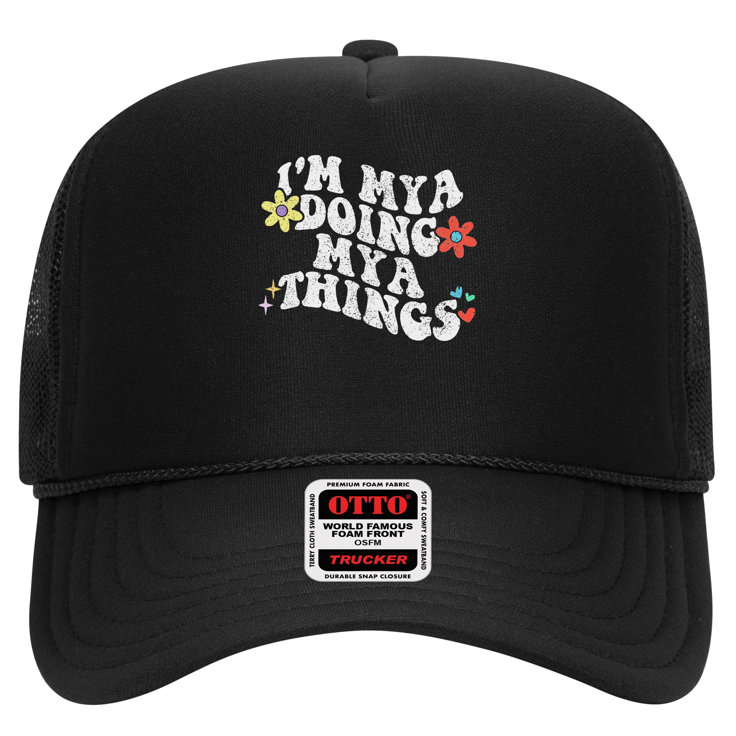 Retro Groovy Im Mya Doing Mya Things Funny Mother's Day Hat