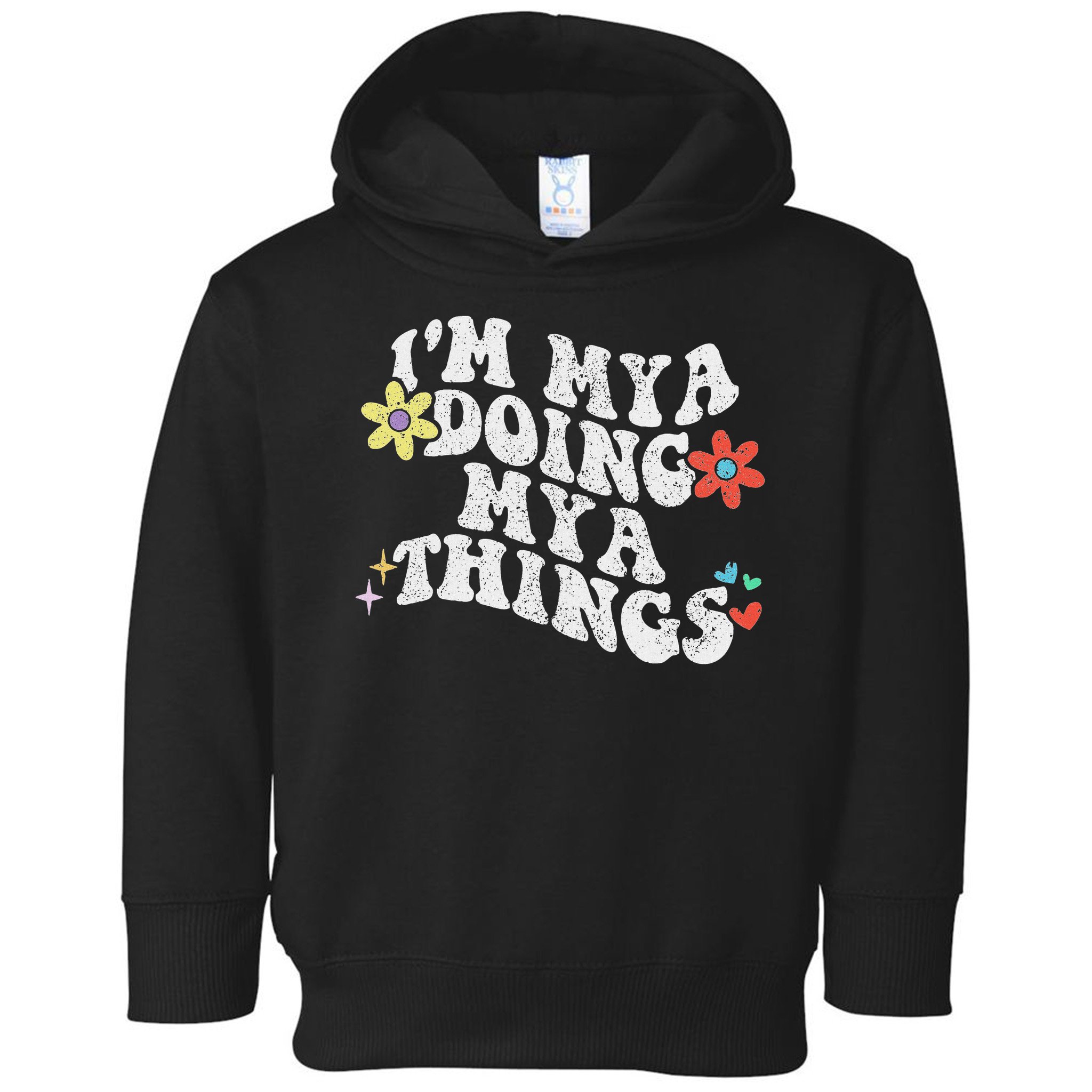Retro Groovy Im Mya Doing Mya Things Funny Mother's Day Toddler Hoodie