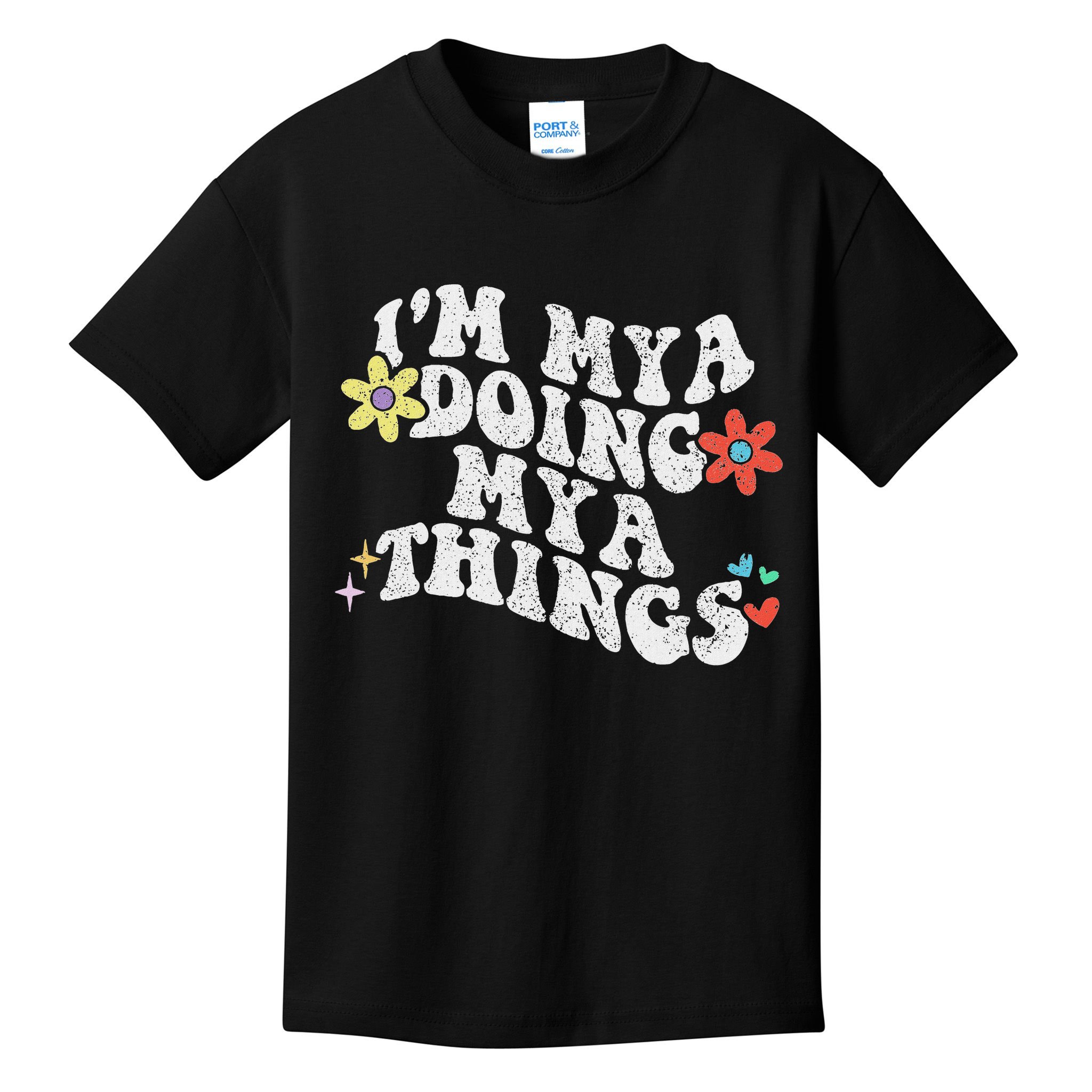 Retro Groovy Im Mya Doing Mya Things Funny Mother's Day Kids T-Shirt