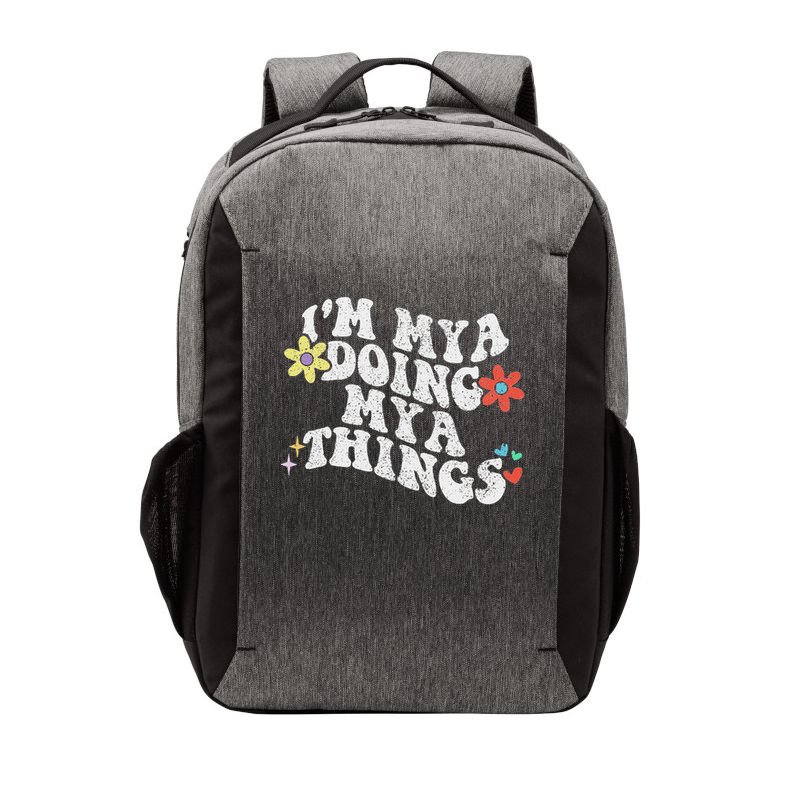 Retro Groovy Im Mya Doing Mya Things Funny Mother's Day Vector Backpack