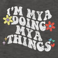 Retro Groovy Im Mya Doing Mya Things Funny Mother's Day Vector Backpack