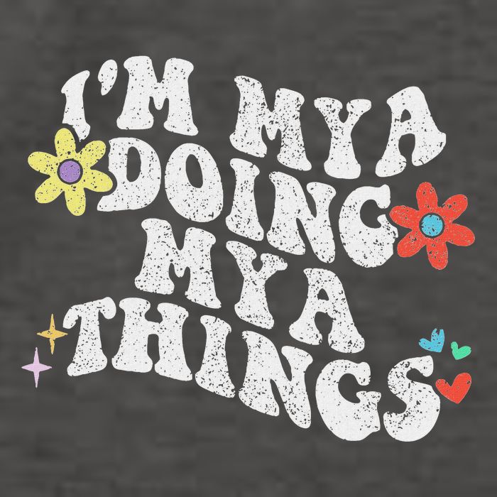 Retro Groovy Im Mya Doing Mya Things Funny Mother's Day Vector Backpack
