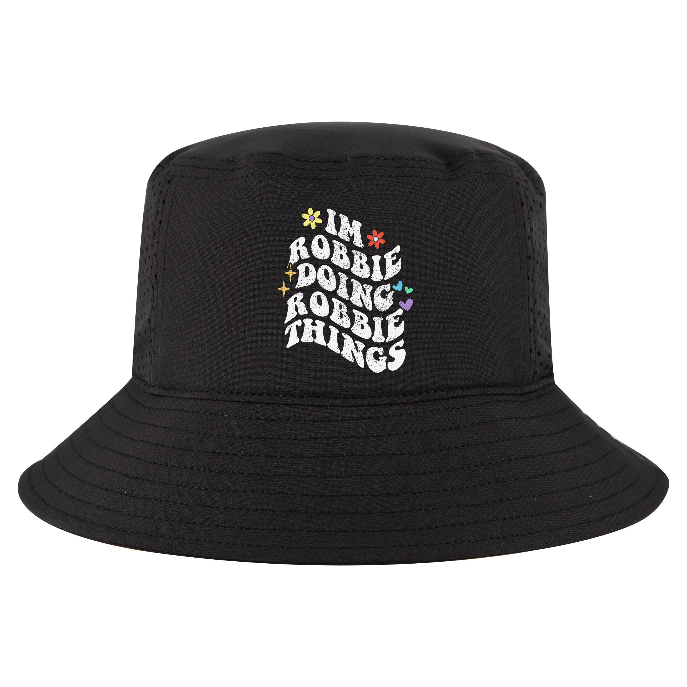 Retro Groovy Im Robbie Doing Robbie Things Funny MotherS Cool Comfort Performance Bucket Hat