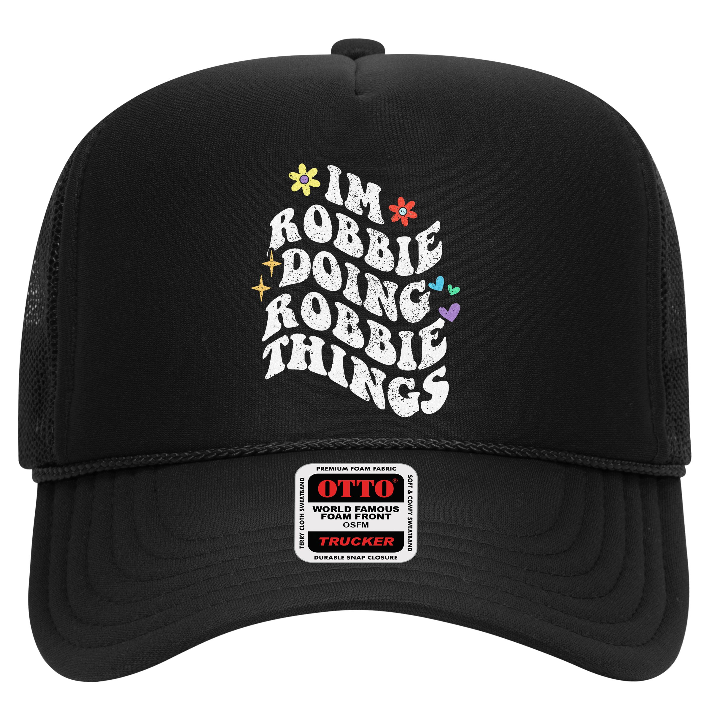 Retro Groovy Im Robbie Doing Robbie Things Funny MotherS Hat