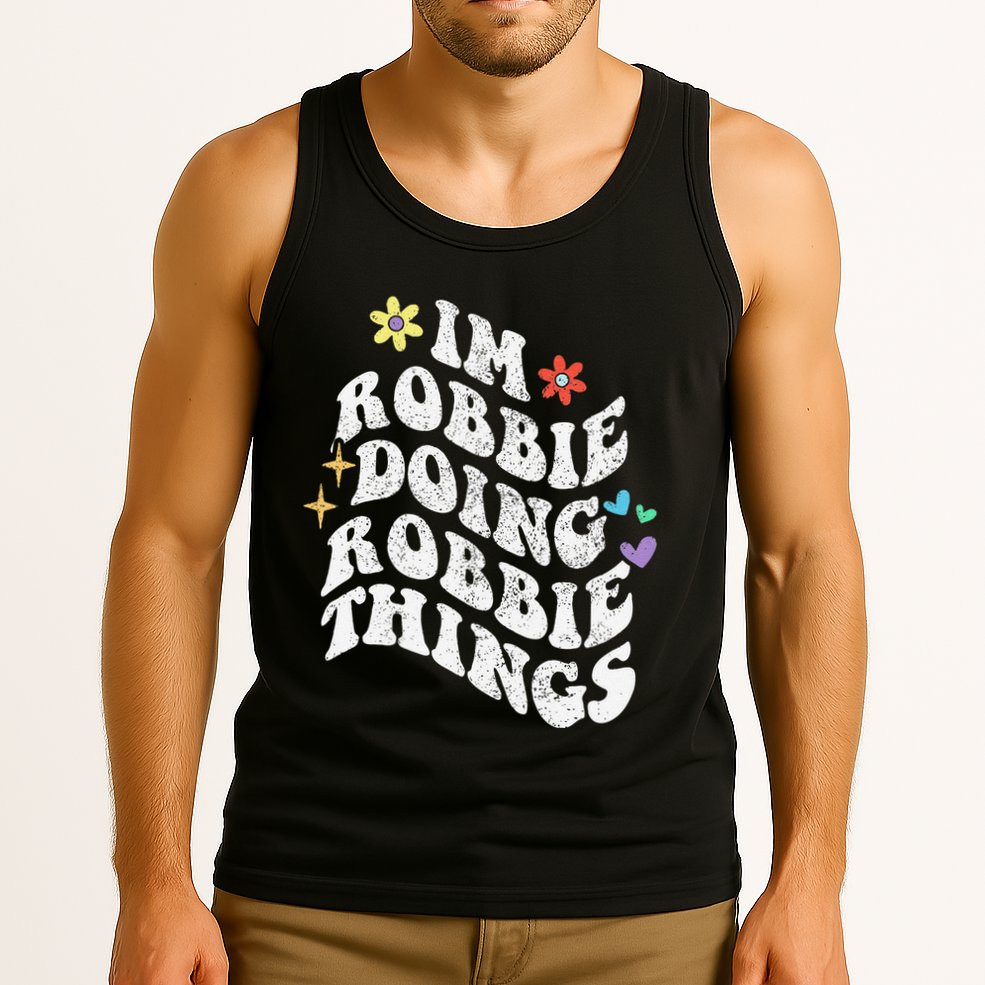 Retro Groovy Im Robbie Doing Robbie Things Funny MotherS Tank Top