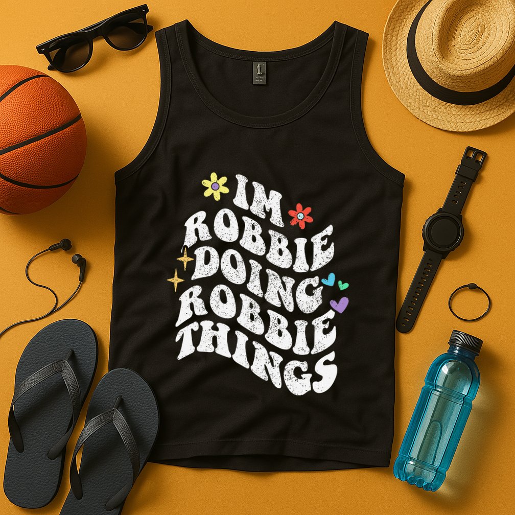 Retro Groovy Im Robbie Doing Robbie Things Funny MotherS Tank Top