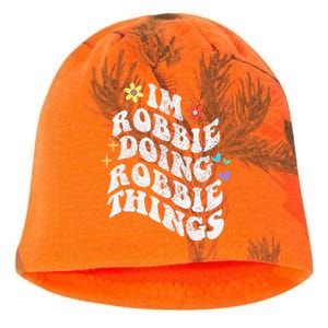 Retro Groovy Im Robbie Doing Robbie Things Funny MotherS Kati - Camo Knit Beanie