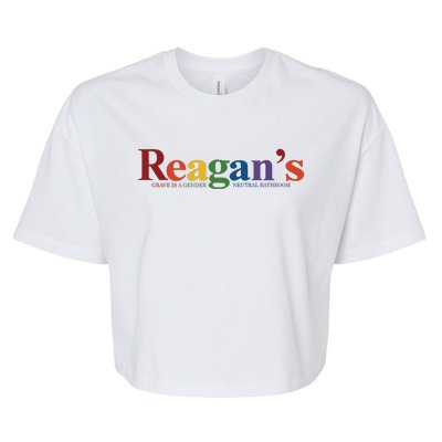 Reagans Grave Is A Gender Neutral Bathroom Pride Bella+Canvas Jersey Crop Tee