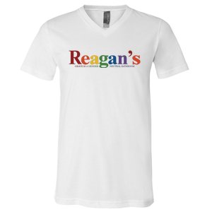 Reagans Grave Is A Gender Neutral Bathroom Pride V-Neck T-Shirt