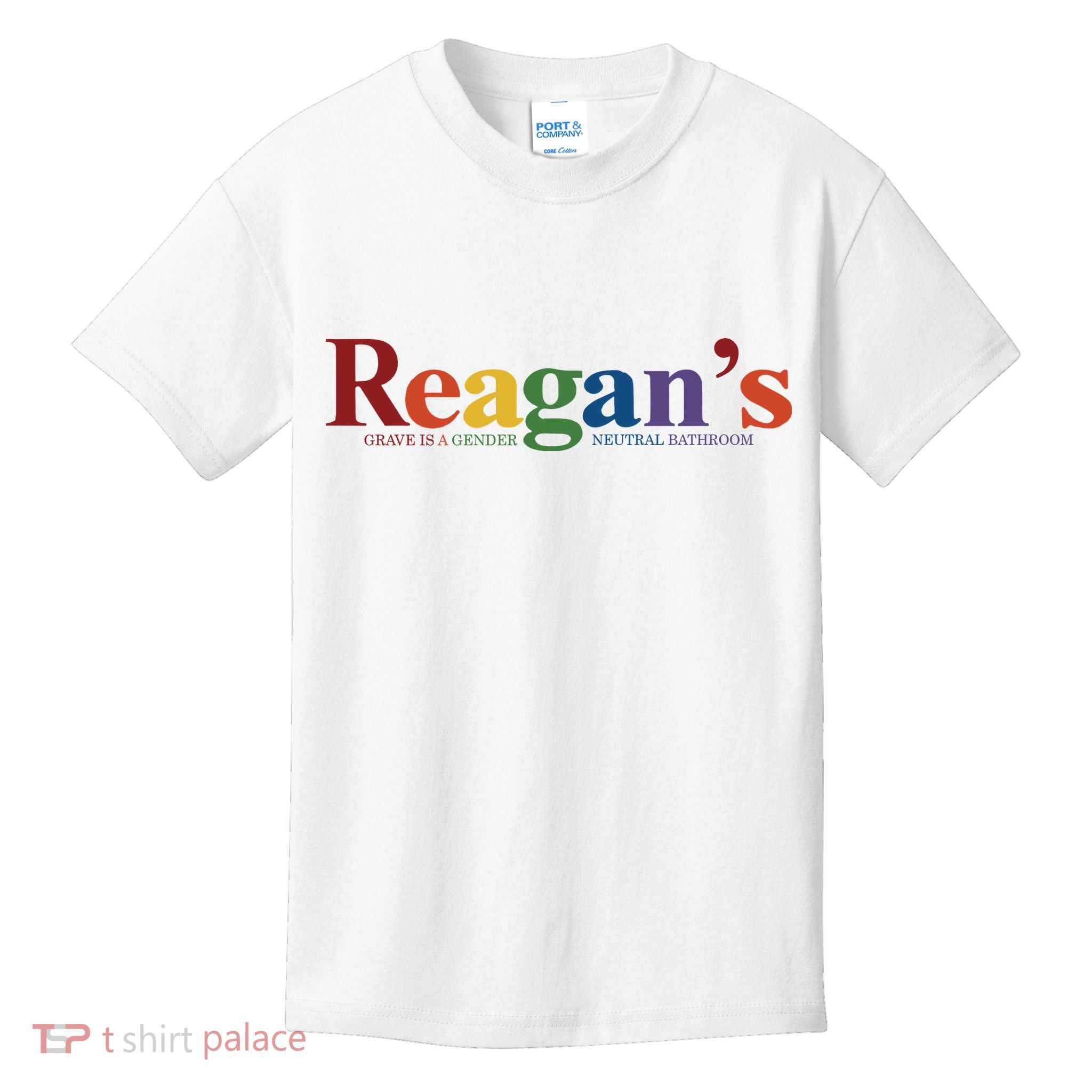 Reagans Grave Is A Gender Neutral Bathroom Pride Kids T-Shirt