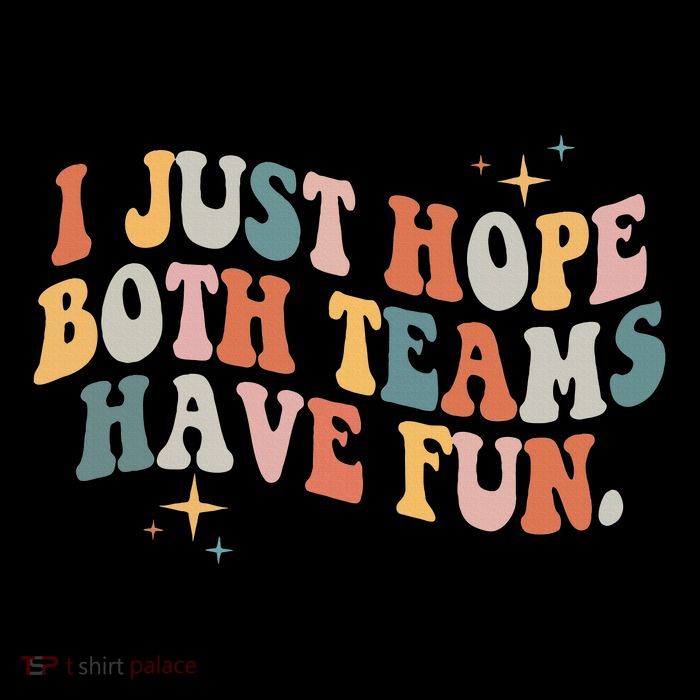 Retro Groovy I Just Hope Both Teams Have Fun Funny Saying Button