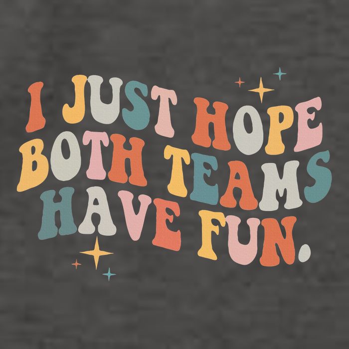 Retro Groovy I Just Hope Both Teams Have Fun Funny Saying Vector Backpack