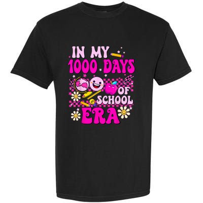 Retro Groovy In My 1000 Days Of School Era 1000 Days Smarter Garment-Dyed Heavyweight T-Shirt