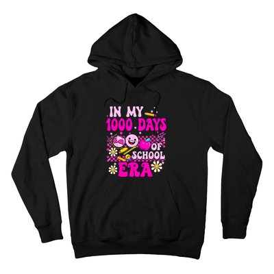 Retro Groovy In My 1000 Days Of School Era 1000 Days Smarter Hoodie