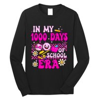 Retro Groovy In My 1000 Days Of School Era 1000 Days Smarter Long Sleeve Shirt