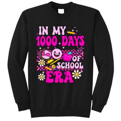 Retro Groovy In My 1000 Days Of School Era 1000 Days Smarter Sweatshirt