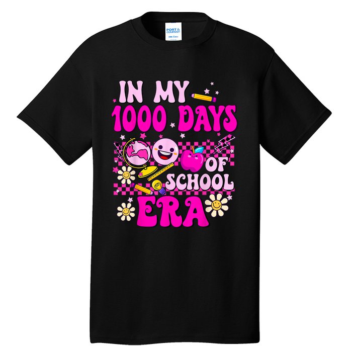 Retro Groovy In My 1000 Days Of School Era 1000 Days Smarter Tall T-Shirt