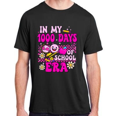 Retro Groovy In My 1000 Days Of School Era 1000 Days Smarter Adult ChromaSoft Performance T-Shirt