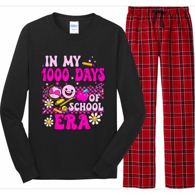 Retro Groovy In My 1000 Days Of School Era 1000 Days Smarter Long Sleeve Pajama Set