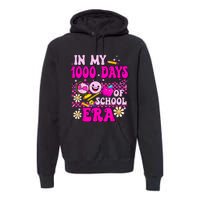 Retro Groovy In My 1000 Days Of School Era 1000 Days Smarter Premium Hoodie