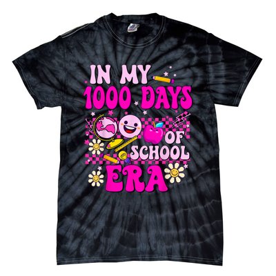 Retro Groovy In My 1000 Days Of School Era 1000 Days Smarter Tie-Dye T-Shirt