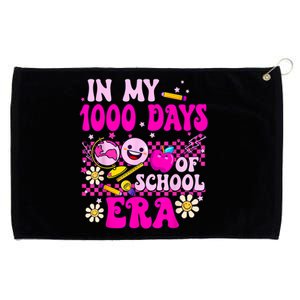 Retro Groovy In My 1000 Days Of School Era 1000 Days Smarter Grommeted Golf Towel