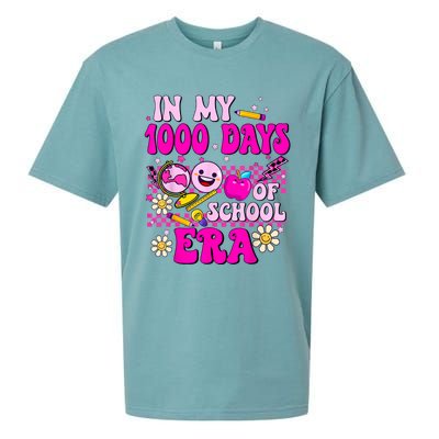 Retro Groovy In My 1000 Days Of School Era 1000 Days Smarter Sueded Cloud Jersey T-Shirt