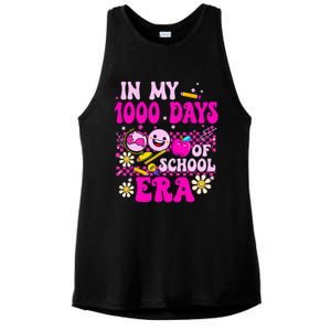 Retro Groovy In My 1000 Days Of School Era 1000 Days Smarter Ladies PosiCharge Tri-Blend Wicking Tank