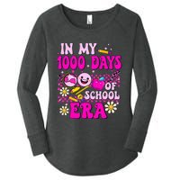 Retro Groovy In My 1000 Days Of School Era 1000 Days Smarter Women's Perfect Tri Tunic Long Sleeve Shirt