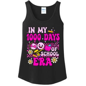 Retro Groovy In My 1000 Days Of School Era 1000 Days Smarter Ladies Essential Tank