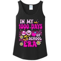 Retro Groovy In My 1000 Days Of School Era 1000 Days Smarter Ladies Essential Tank