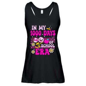 Retro Groovy In My 1000 Days Of School Era 1000 Days Smarter Ladies Essential Flowy Tank