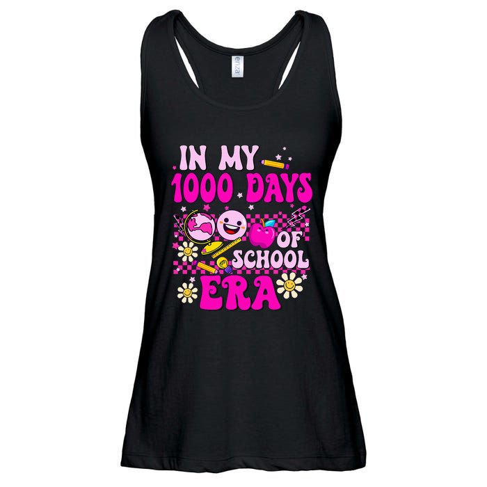 Retro Groovy In My 1000 Days Of School Era 1000 Days Smarter Ladies Essential Flowy Tank