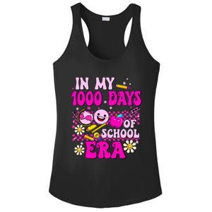 Retro Groovy In My 1000 Days Of School Era 1000 Days Smarter Ladies PosiCharge Competitor Racerback Tank