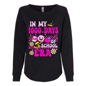 Retro Groovy In My 1000 Days Of School Era 1000 Days Smarter Womens California Wash Sweatshirt