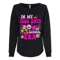 Retro Groovy In My 1000 Days Of School Era 1000 Days Smarter Womens California Wash Sweatshirt