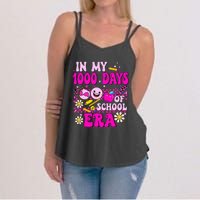 Retro Groovy In My 1000 Days Of School Era 1000 Days Smarter Women's Strappy Tank