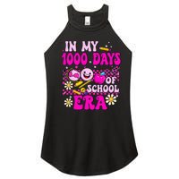 Retro Groovy In My 1000 Days Of School Era 1000 Days Smarter Women's Perfect Tri Rocker Tank