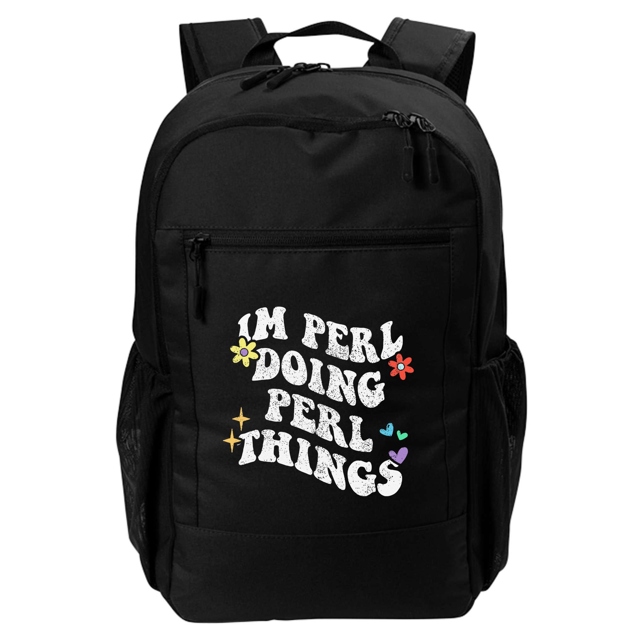 Retro Groovy Im Perl Doing Perl Things Funny MotherS Day Backpack