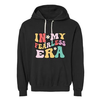 Retro Groovy In My Fearless Era Vintage Garment-Dyed Fleece Hoodie