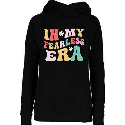 Retro Groovy In My Fearless Era Vintage Womens Funnel Neck Pullover Hood