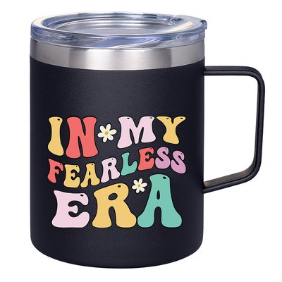 Retro Groovy In My Fearless Era Vintage 12oz Stainless Steel Coffee Mug