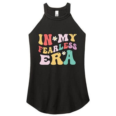 Retro Groovy In My Fearless Era Vintage Women's Perfect Tri Rocker Tank