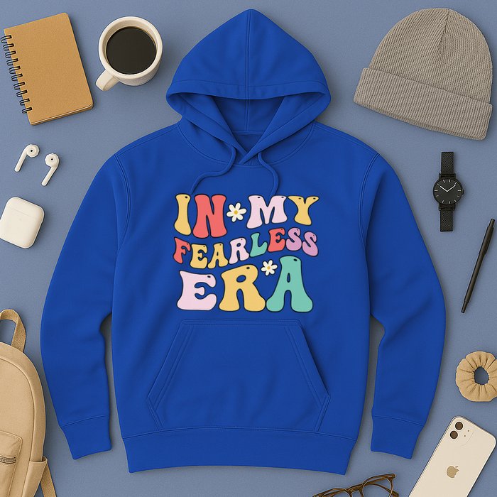 Retro Groovy In My Fearless Era Vintage Hoodie