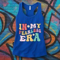Retro Groovy In My Fearless Era Vintage Womens Tank Top