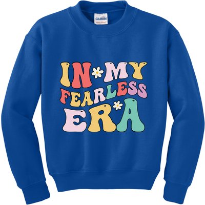 Retro Groovy In My Fearless Era Vintage Kids Sweatshirt