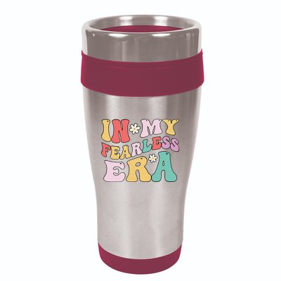 Retro Groovy In My Fearless Era Vintage 16oz Travel Tumbler
