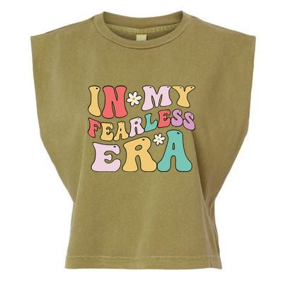 Retro Groovy In My Fearless Era Vintage Garment-Dyed Women's Muscle Tee